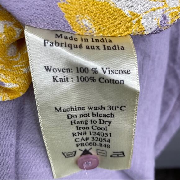 PORRIDGE Anthropologie Silverton Violet Floral Sleeveless Tank Blouse‎ Size XS - Picture 9 of 12